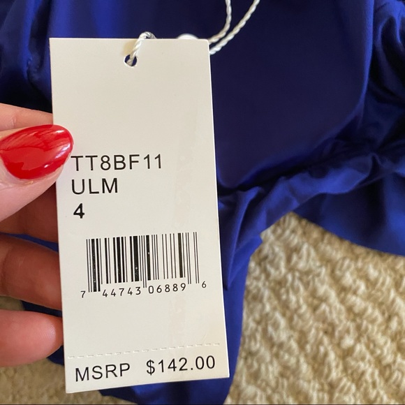 TRINA TURK Off Shoulder 1PC Swimsuit 4 NEW NAVY - Picture 9 of 9